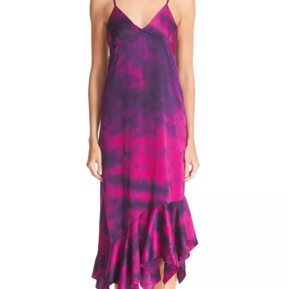 MARQUES ALMEIDA purple silk slip dress